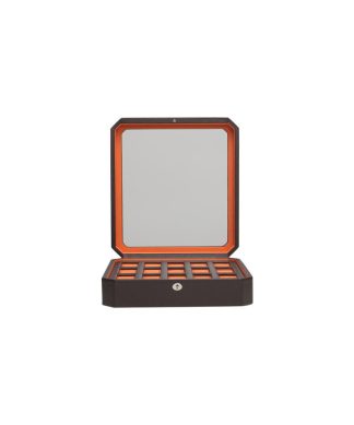 Windsor 15 Piece Watch Box, Brown/Orange