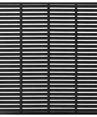 vidaXL Louver Fence WPC Black Garden Patio Outdoor Replacement Fence Panel