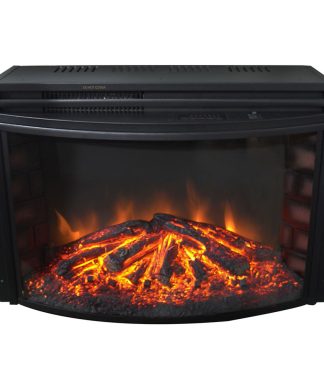 25" Freestanding 5116 BTU Electric Curved Fireplace Insert With Remote Control