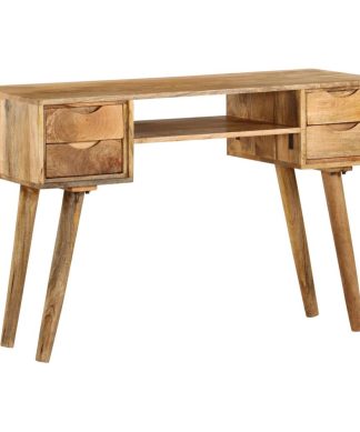 vidaXL Solid Mango Wood Writing Desk 45.3" Computre Table School Office Study