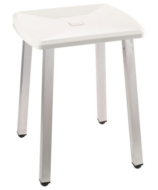 White Shower Stool