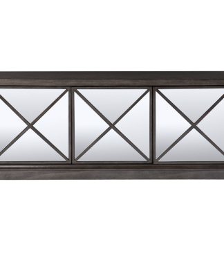 Wallaston Mirrored Media Cabinet - Light Brown