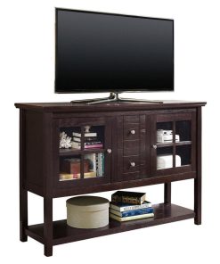 52" Wood Console Table TV Stand, Espresso