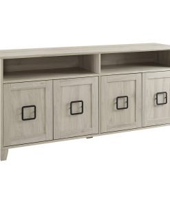58" 4 Door Modern TV Console, Birch