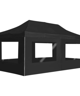 vidaXL Professional Folding Party Tent with Walls Aluminum 19.7' Anthracite