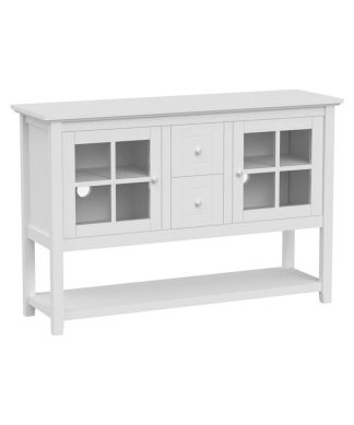 52'' Wood Buffet Console Table TV Stand in White