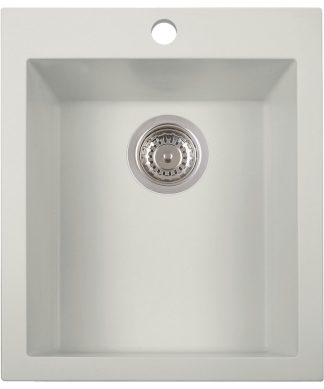 17" Drop-InRectangular Granite Composite Kitchen Prep Sink, White