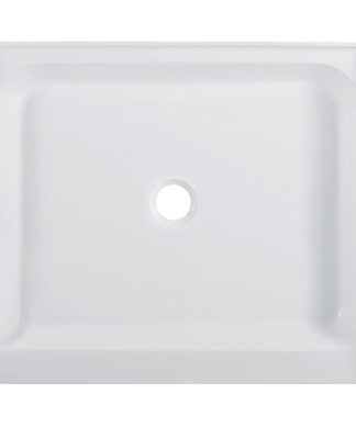 Voltaire 42 x 36 Acrylic White, Single-Threshold, Center Drain, Shower Base