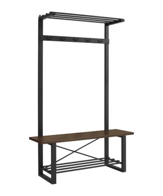 72" Urban Blend Hall Tree, Dark Walnut