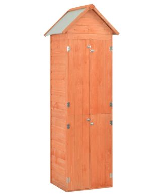 vidaXL Garden Storage Shed Wood Outdoor Terrace Patio Wooden Tool Storage Shed