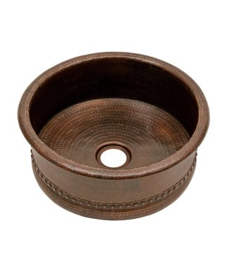 15" Round Bar Vessel Tub Sink With 2" Drain Size