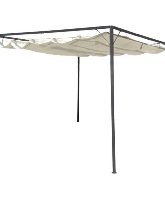 vidaXL Garden Gazebo with Retractable Roof Canopy 10'x10' Backyard Outdoor