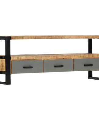 vidaXL Solid Mango Wood TV Cabinet 51.2" HiFi Media Entertainment Center Stand