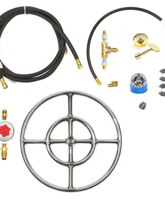 12" Double Ring and Complete Deluxe Propane Fire Pit Kit