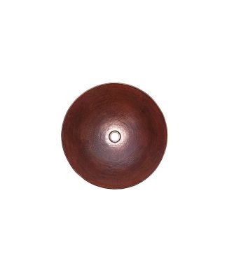 Weathered Hammered Round Bathroom Copper Vessel