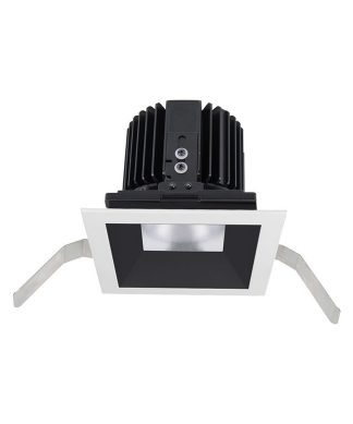 Volta 4.5" LED Square Shallow Wide Flood 60 4000K Cool White, Black Haze