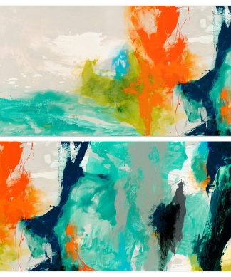 "Tidal Abstract" Glass Wall Art Frameless Free Floating Tempered Glass Print