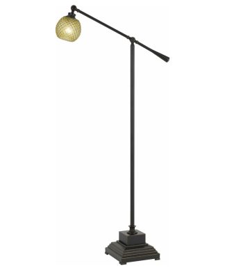 60W Brandon Metal Floor Lamp With Glass Shade