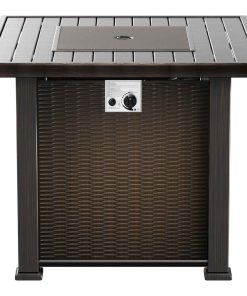 WestinTrends Outdoor Square Propane Gas Fire Pit Table 50,000 BTU