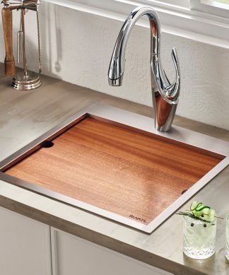 21-inch RV Workstation Drop-in Sink 16 Gauge Stainless Steel - RVH8221