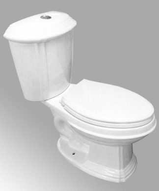 White Sheffield 2-Pc WaterSense Dual Flush Elongated Toilet with Slow Close Seat