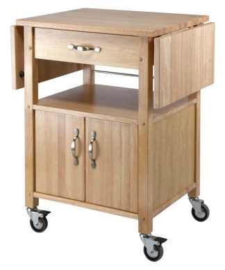 Winsome Wood Transitional Beech Composite Wood Cart 84920