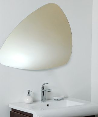 27.5 in. x 33.5 in Ashley Triangle Frameless Bathroom Vanity Mirror