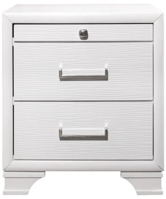 White Nightstand With 3 Drawers
