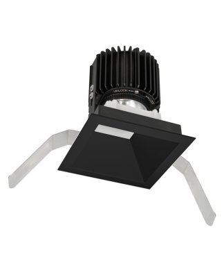 Volta 4.5" LED Square Trim With-Light Engine Wide Flood 60 3500K White, Black