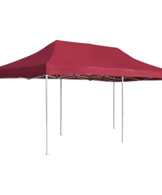 vidaXL Professional Folding Party Tent Aluminum 19.7' Wine Red Pop Up Canopy