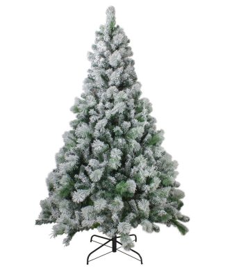 7.5' Flocked Somerset Spruce Artificial Christmas Tree, Unlit