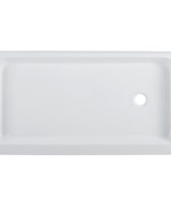 Voltaire 60 x 34 Acrylic White, Single-Threshold, Right Side Drain, Shower Base