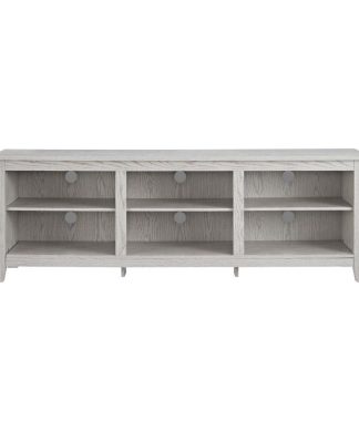70" Media TV Stand Storage Console, White Oak