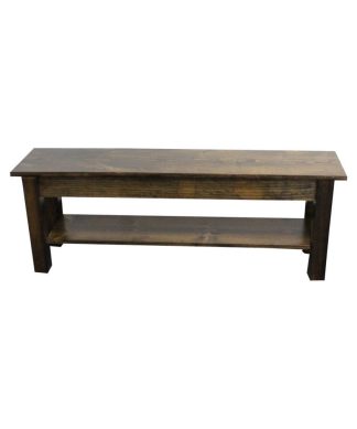 Yukon Bench With Shlef, 48"