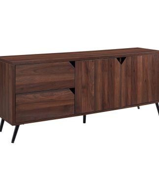 60" Mid-century TV Console - Dark Walnut
