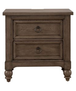 2 Drawer Night Stand w/ Charging Station