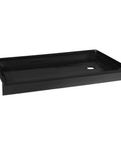 Voltaire 60 x 36 Acrylic Black, Single-Threshold, Right Drain, Shower Base