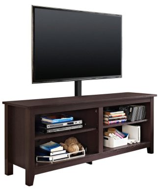 58" Wood TV Console With Mount in Espresso