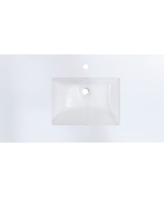 Viterbo 49" Stone effects Vanity Top in White with White Sink