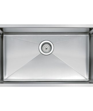 30" X 18" Single Bowl Stainless Steel Undermount Kitchen Sink w/Coved Corners
