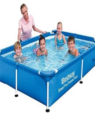 7.25ft x 17in Rectangular Framed Above Ground Swimming Pool with Filter Pump