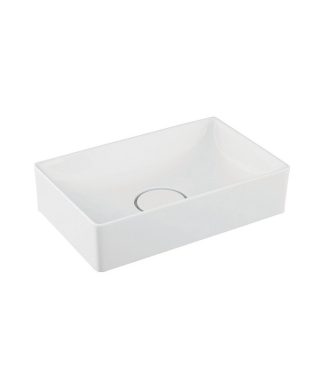 WS Bath Collections Vision 6042 Vision 16-1/2" Ceramic Vessel - Ceramic White