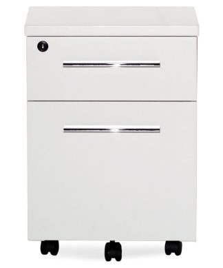500 Collection White Mobile File Cabinet