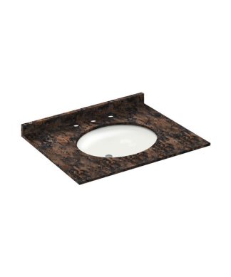 31x22 Baltic Brown Granite Vanity Countertops, 8 Faucet Spread