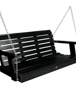 Weatherly Porch Swing, Black, 4'