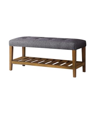 Wooden Bench, Gray and Oak