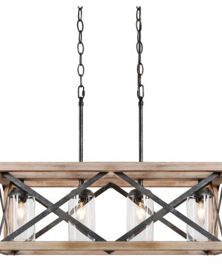4-Light Rectangle Kitchen Island Lighting