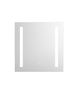 Erie Silver Aluminum Recessed or Surface Mount LED Mirror Medicine Cabinet, 24-