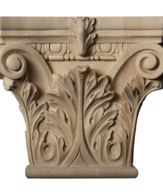 11 1/2"W x 6 3/4"BW x 3 3/4"D x 9 5/8"H Large Floral Roman Corinthian Capital