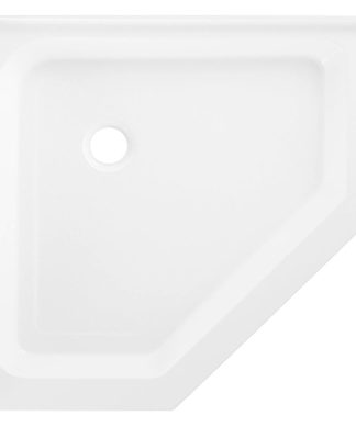 Voltaire 42 x 42 White, Single-Threshold, Center Drain, Neo-angle Shower Base